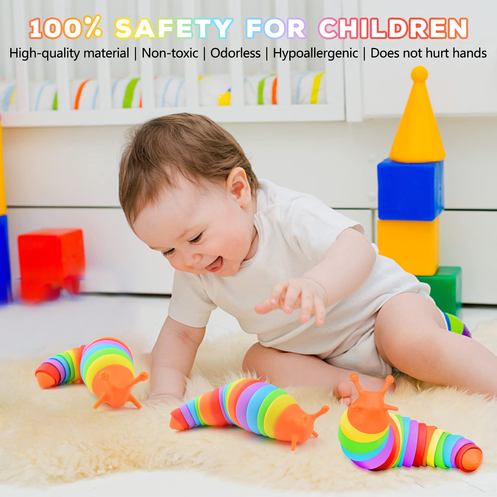 Cevioce slug toy made of safe non-toxic plastic for peace of mind