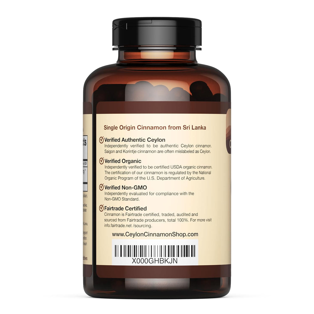 Ceylon Cinnamon Shop 180 capsules pack for three month supply