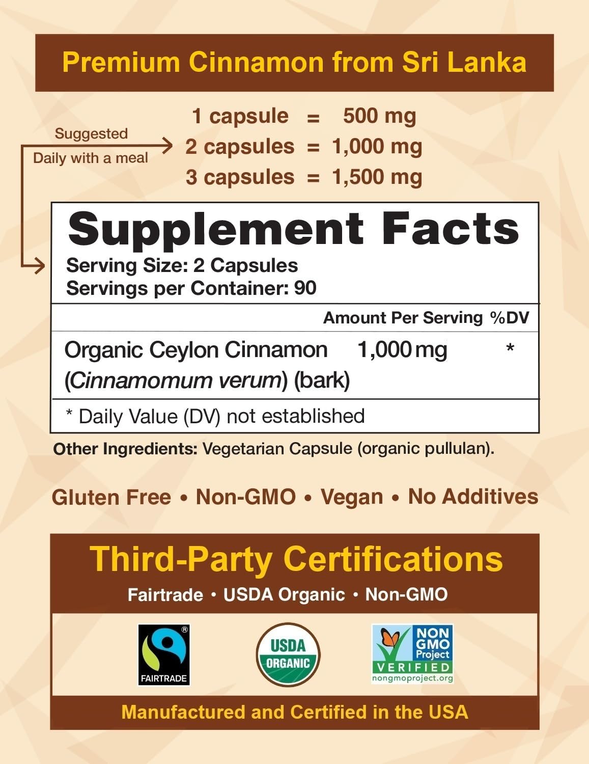 Ceylon Cinnamon Shop packaging design for premium supplement