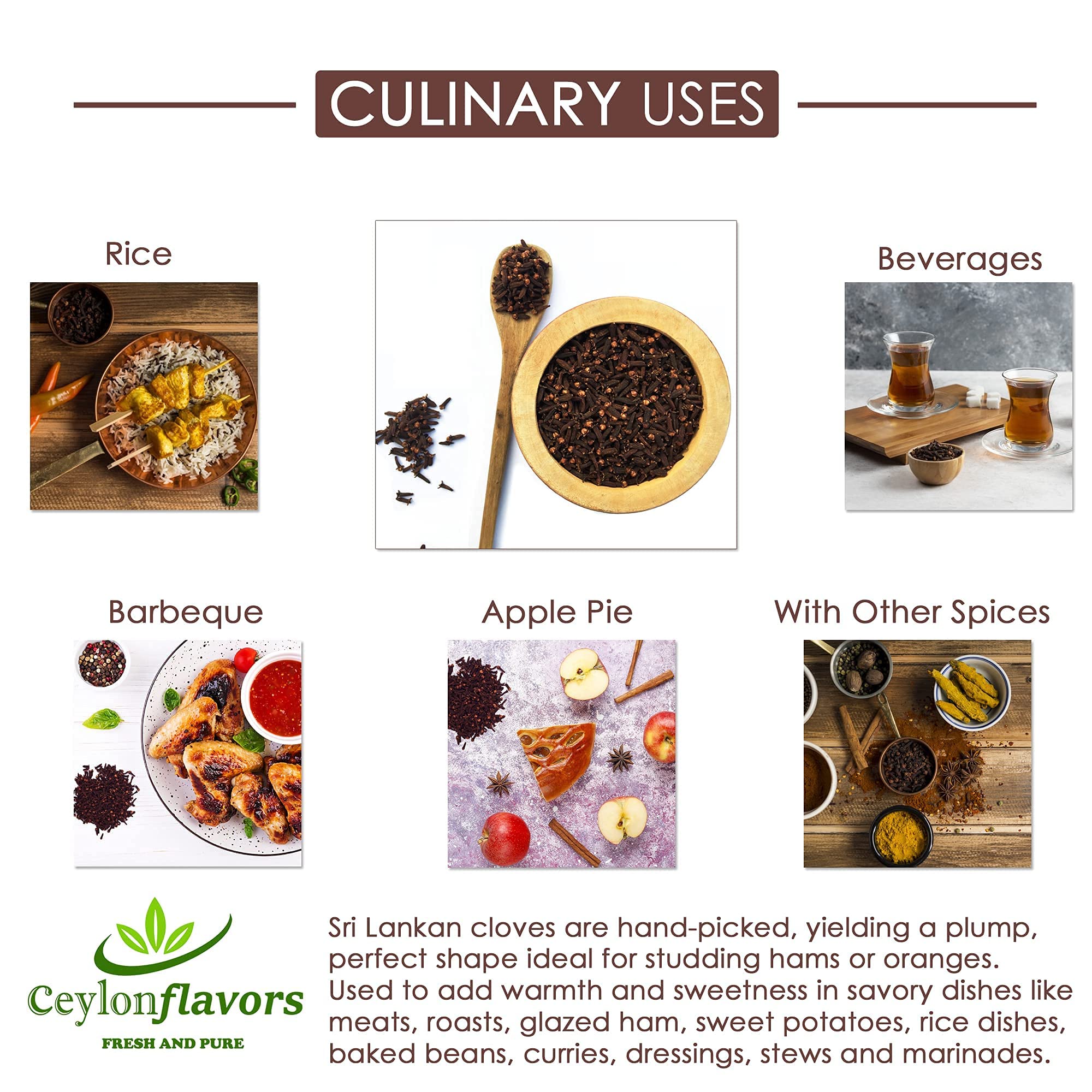CEYLONFLAVORS jar seal clove aroma for freshness.