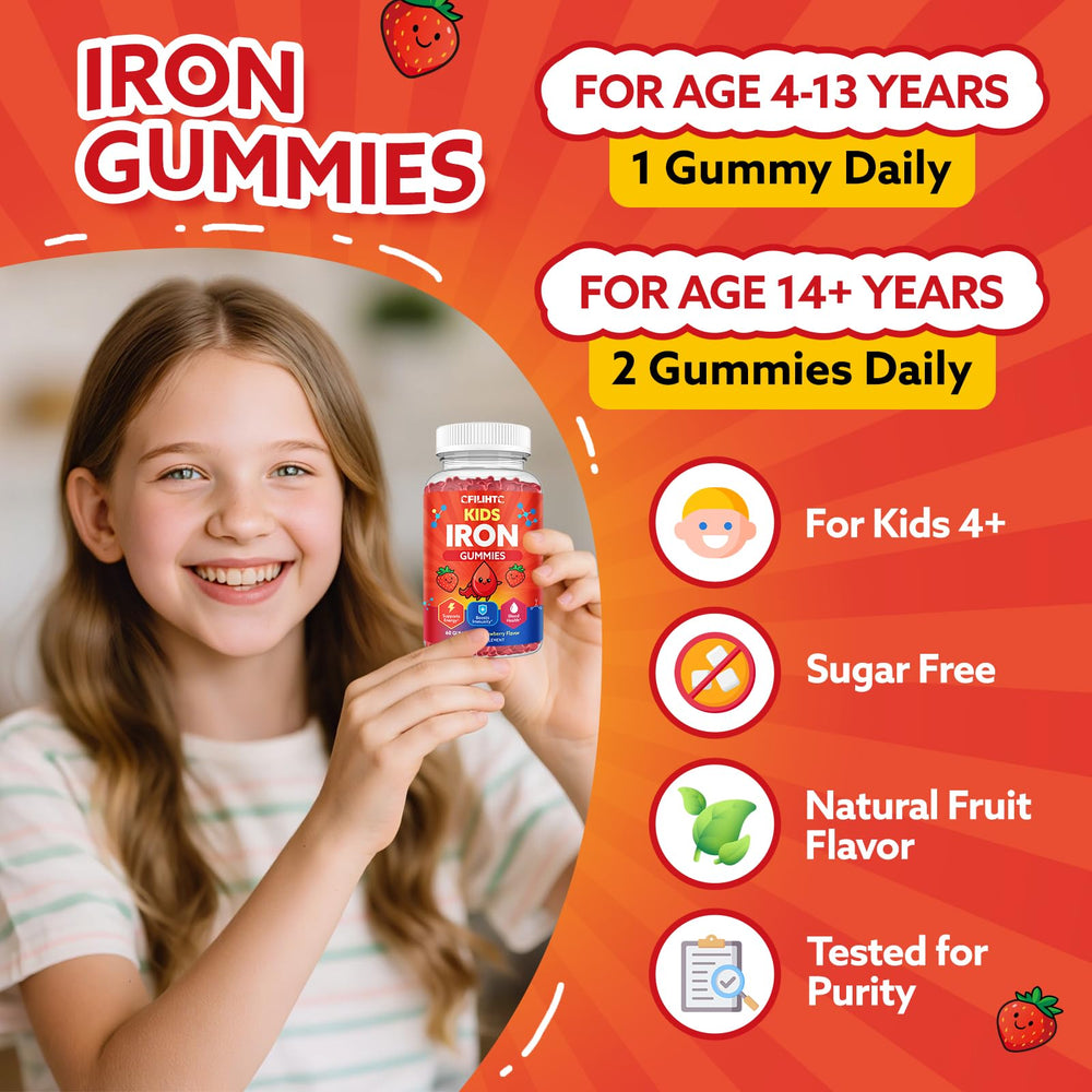 CFILIHTC kid taking gummy illustrates a simple daily habit.