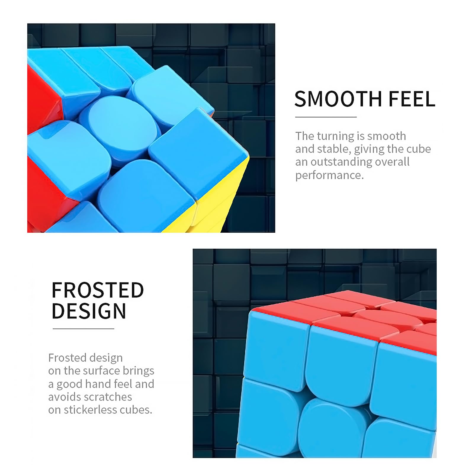 CFMOUR Speed Cube 3x3x3 anti-pop structure supports steadier cornering.