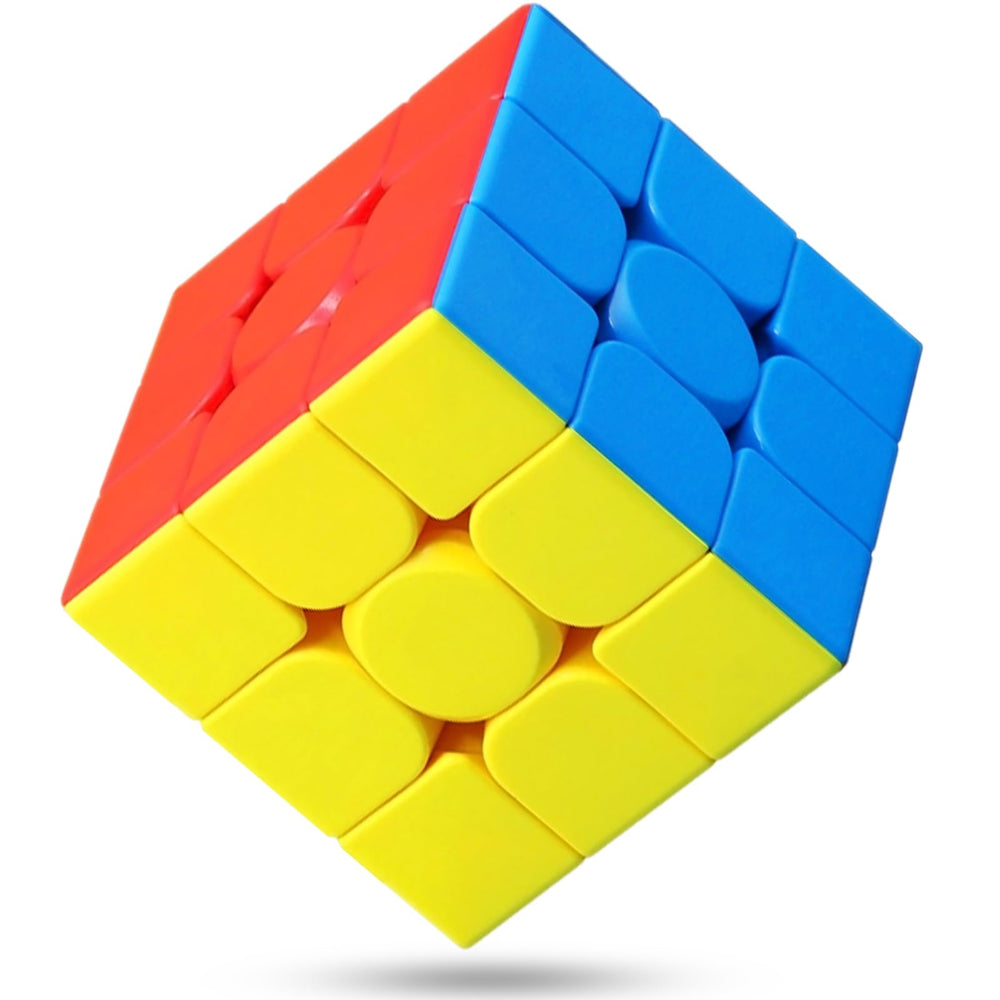 CFMOUR Speed Cube 3x3x3 front colors, vibrant faces for quick, smooth solving.