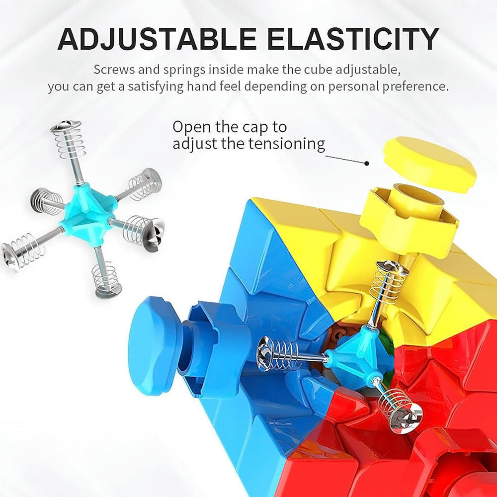 CFMOUR Speed Cube 3x3x3 side colors, improved grip and color recognition for beginners.