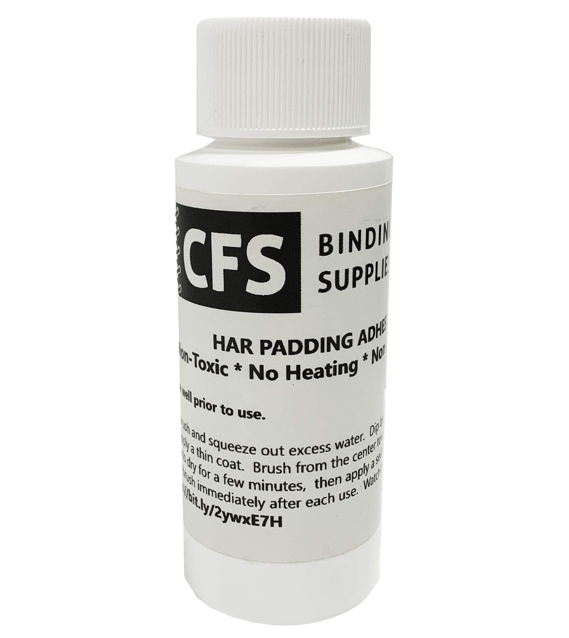 CFS HAR Notepad Padding Compound on stack of papers for smooth, durable notepads.