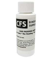 CFS HAR Notepad Padding Compound on stack of papers for smooth, durable notepads.