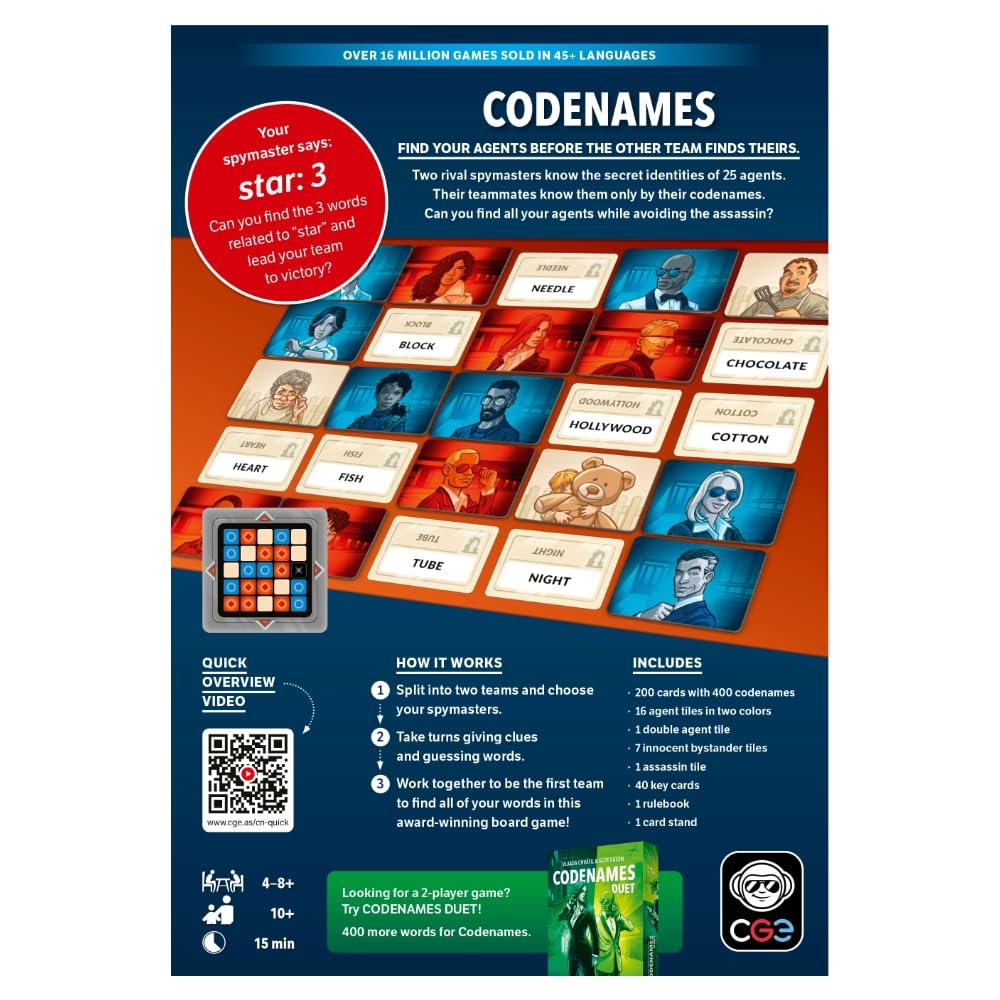 CGE Codenames 2nd Edition teams guessing builds tension and teamwork