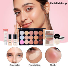 CHAFFUL eyeshadow-contour palette displays versatile shades for day to night looks.