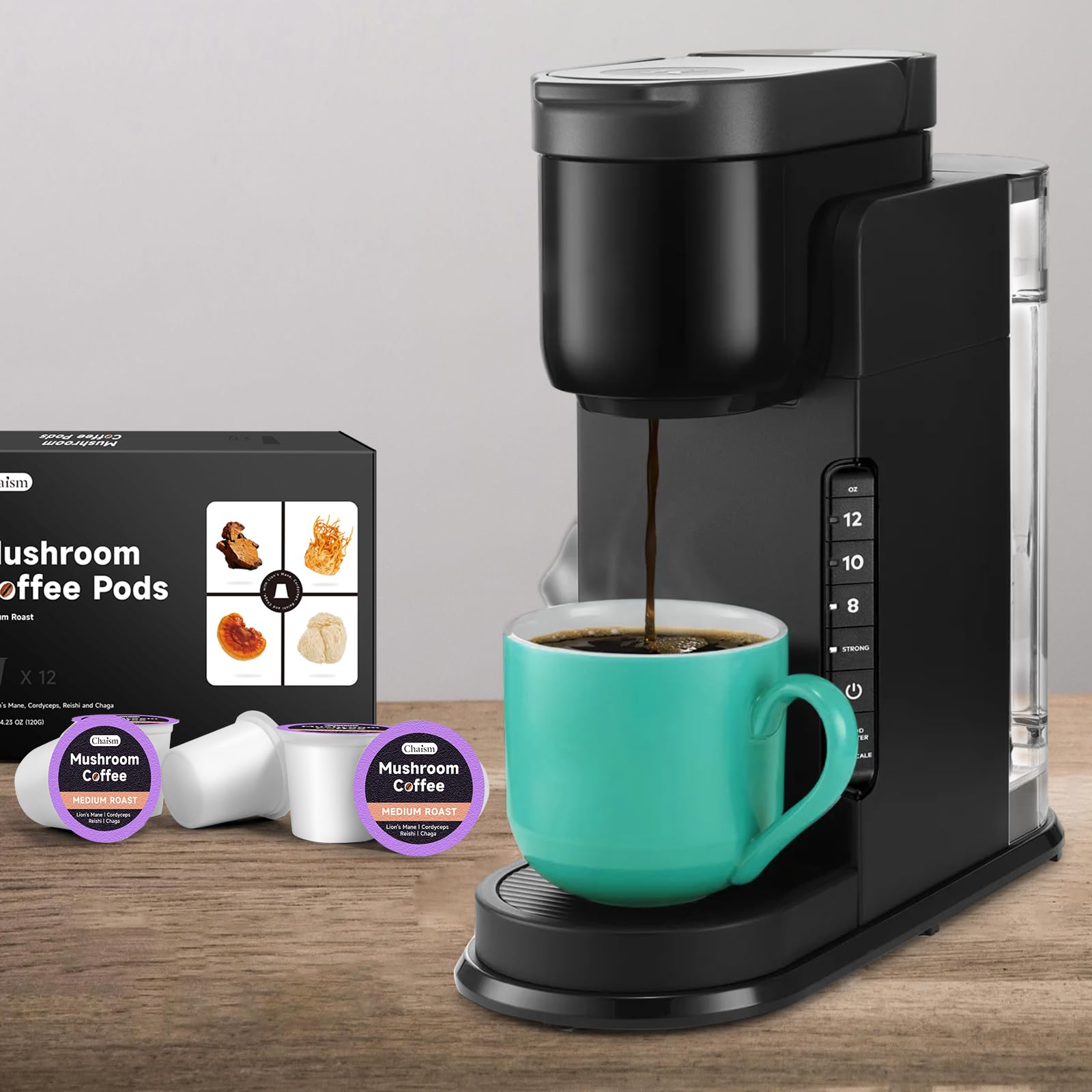 Chaism 12-count coffee pods display for easy pantry rotation.