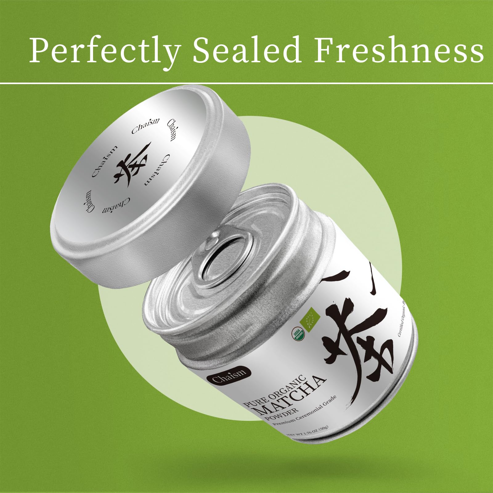 Chaism steaming cup with emerald foam suggests a calm moment.