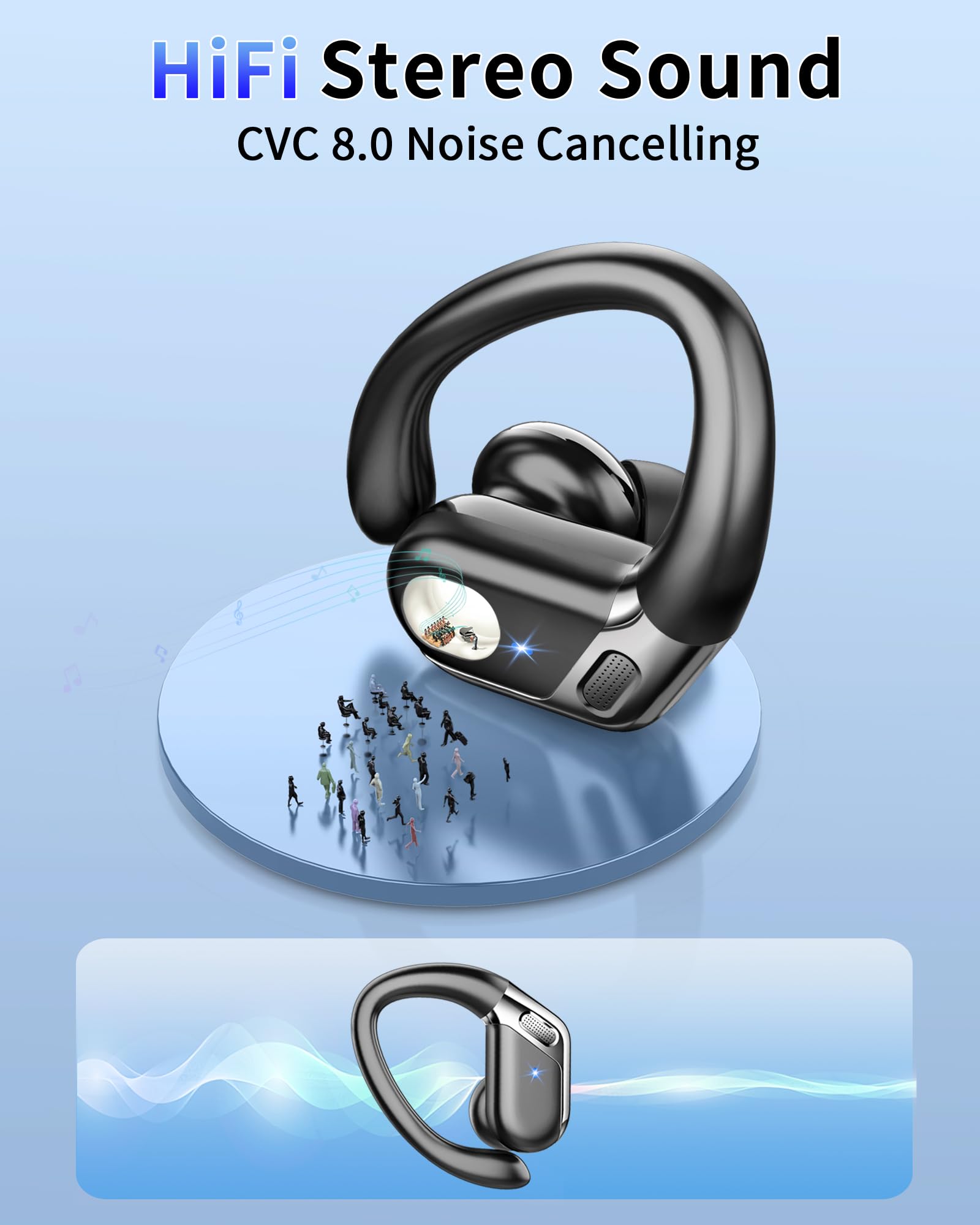 chalvh Earbuds boast IP7 waterproofing for workouts in rain or sweat.