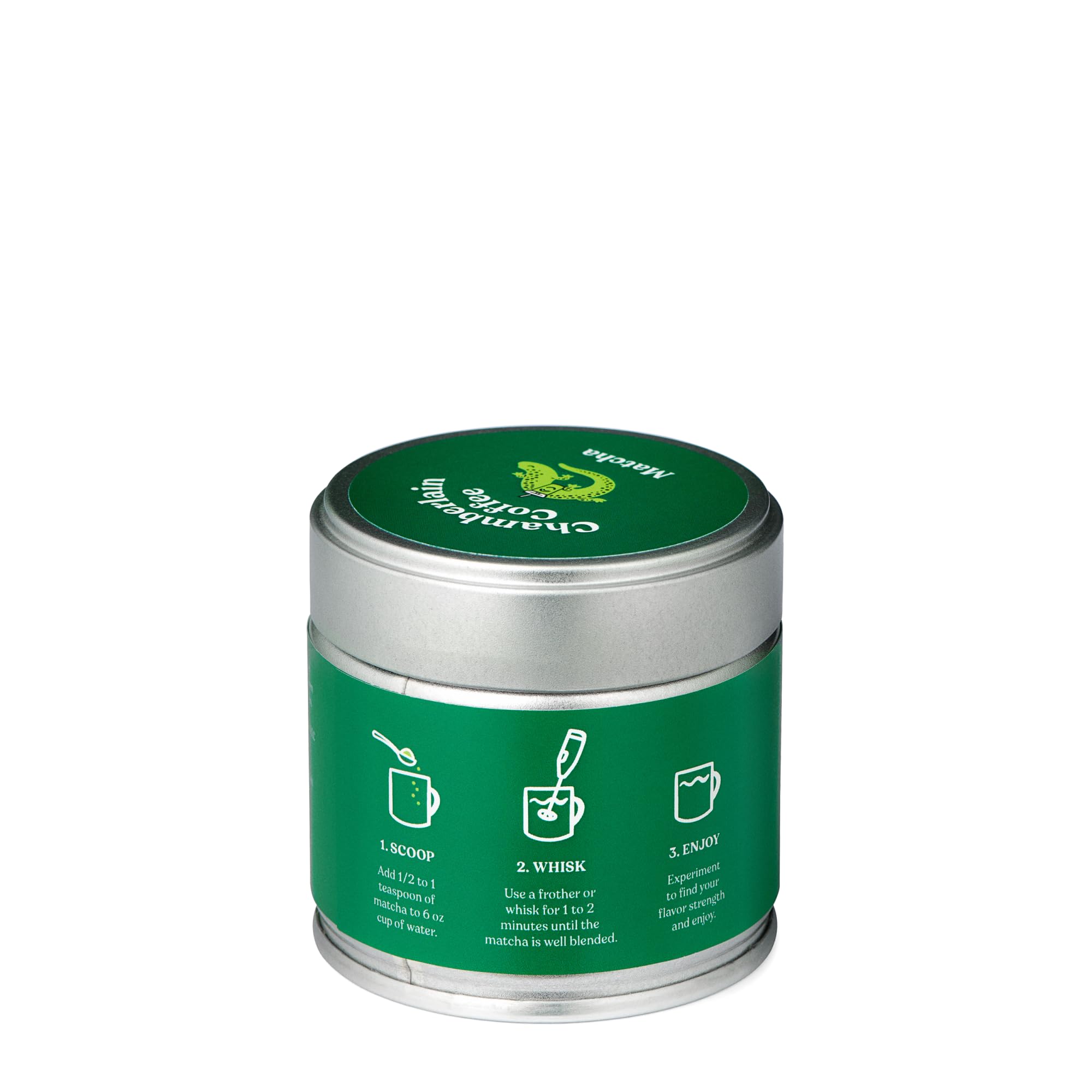 Chamberlain Coffee ceremonial matcha hot preparation with whisk and steam