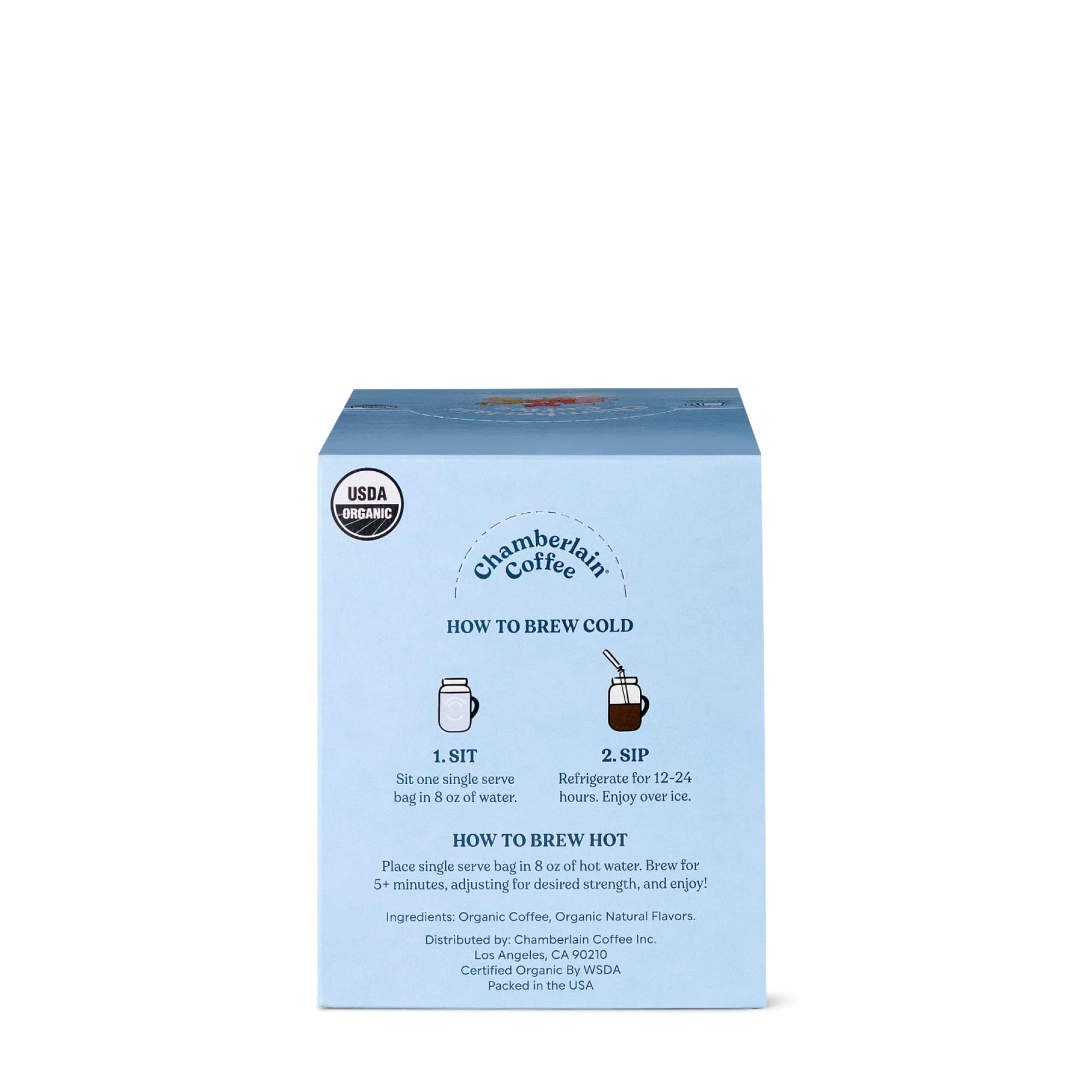 Chamberlain Coffee hot or iced brew method bag for versatile preparation