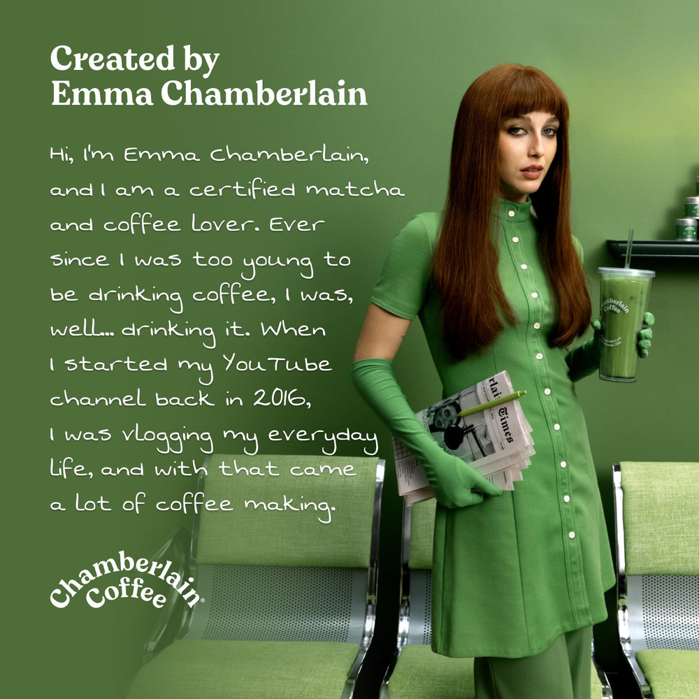 Madagascar vanilla bean notes on Chamberlain Vanilla Matcha packaging