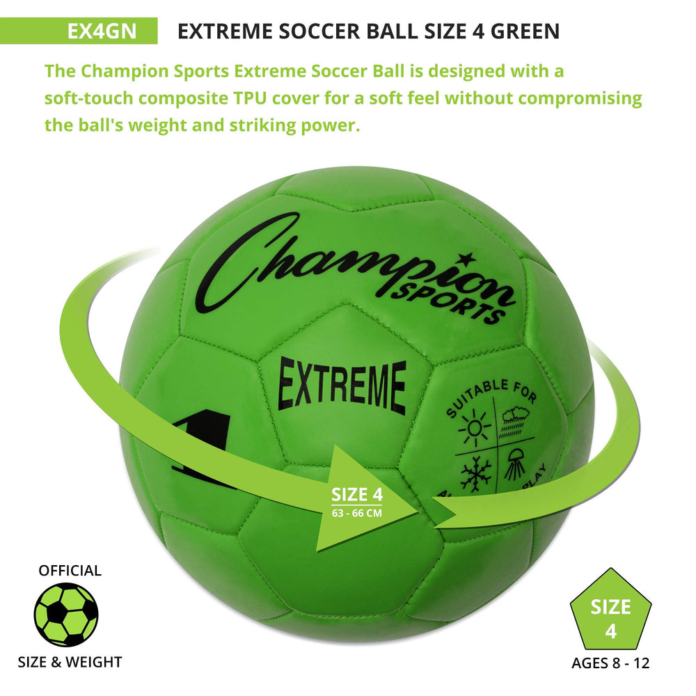 Champion Sports Extreme ball with butyl bladder delivers exceptional air retention.