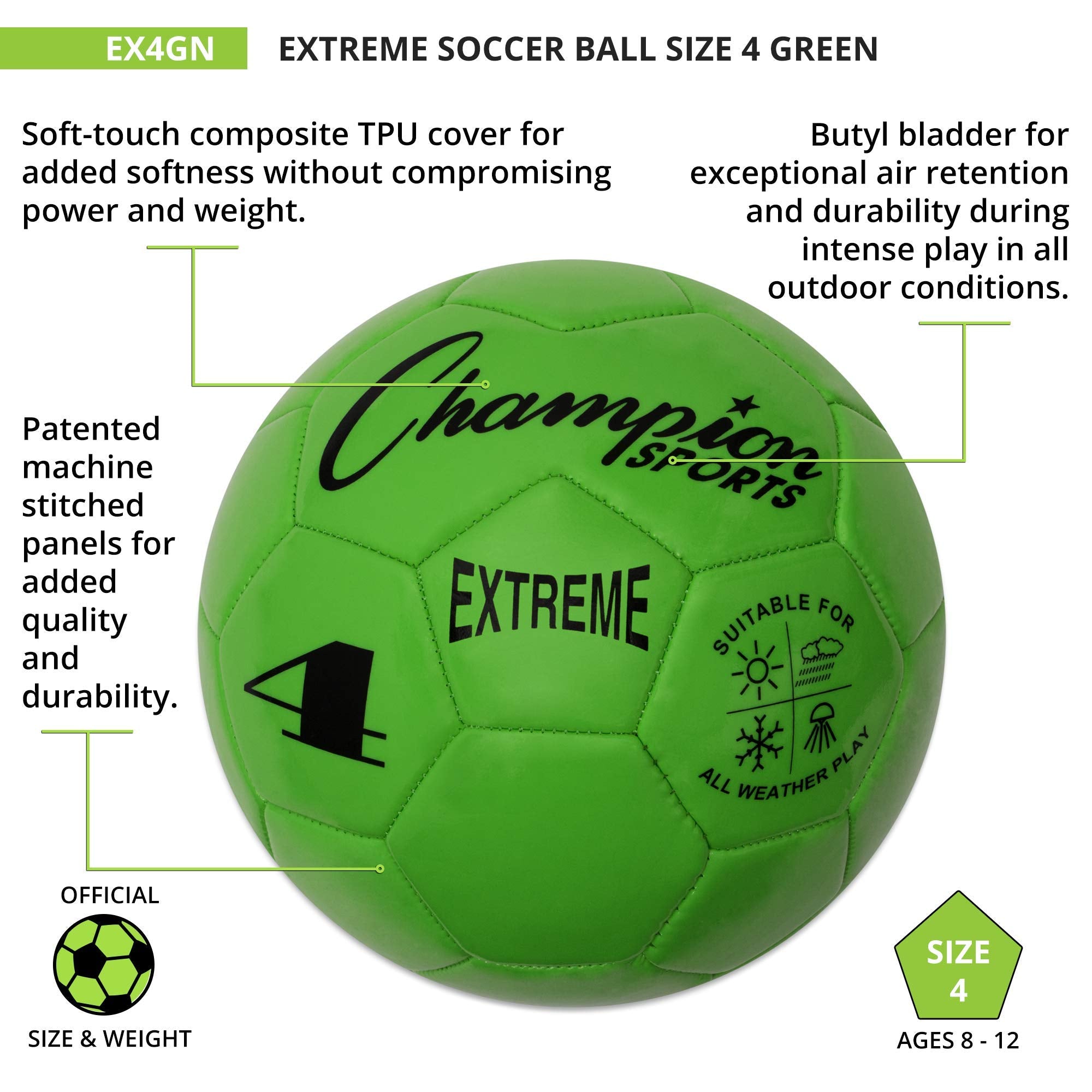 Youth training session featuring Champion Sports Extreme ball for beginner drills.