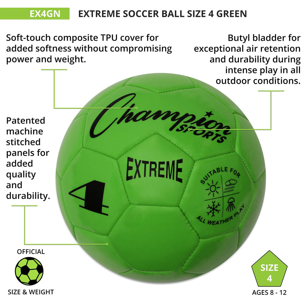 Youth training session featuring Champion Sports Extreme ball for beginner drills.