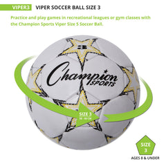 Viper Size 3 features airlock bladder for reliable shape during active practice.