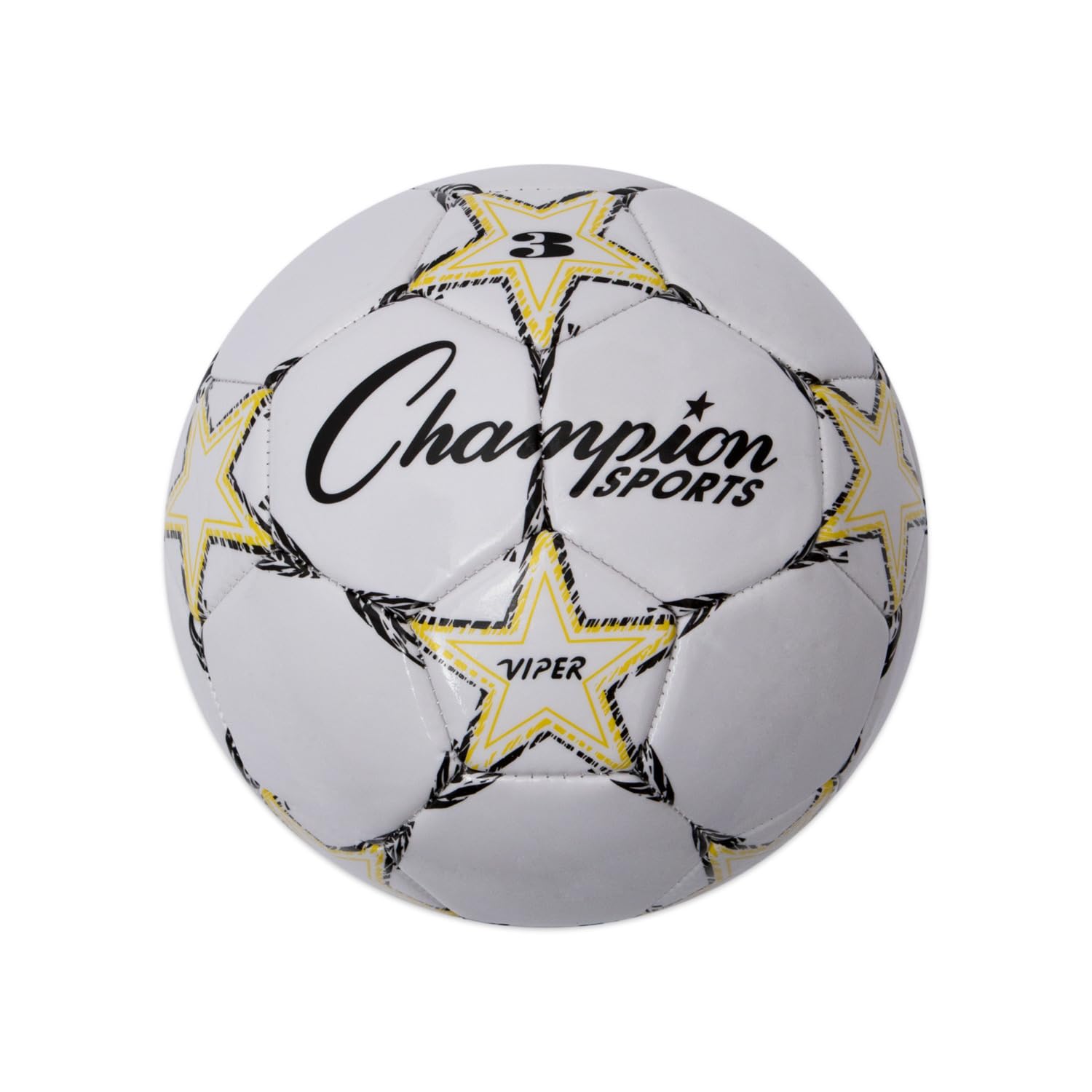 Champion Sports Viper Size 3 ball with soft-touch cover for comfortable play indoors or outdoors.