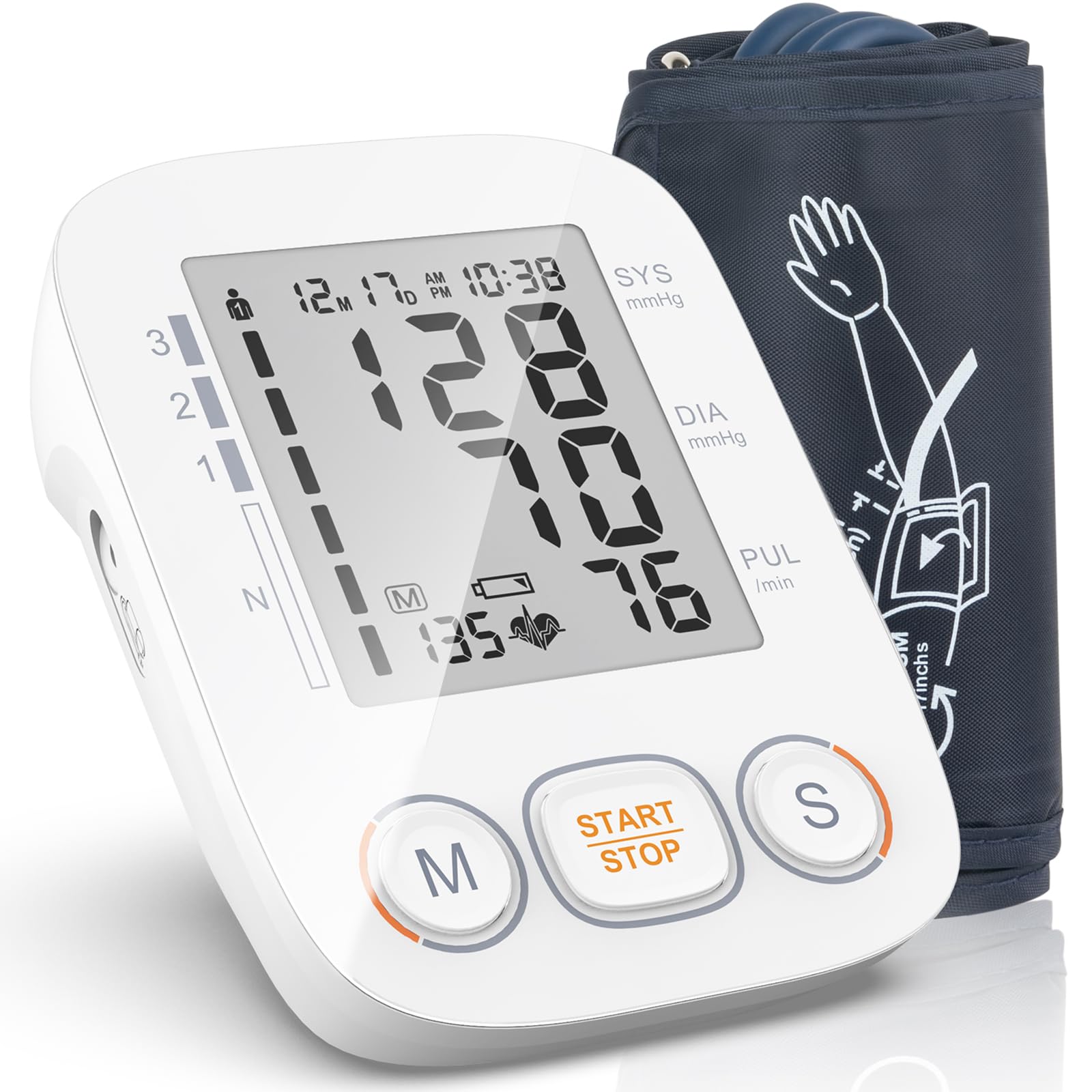 CHANI blood pressure monitor with large display for easy reading at home