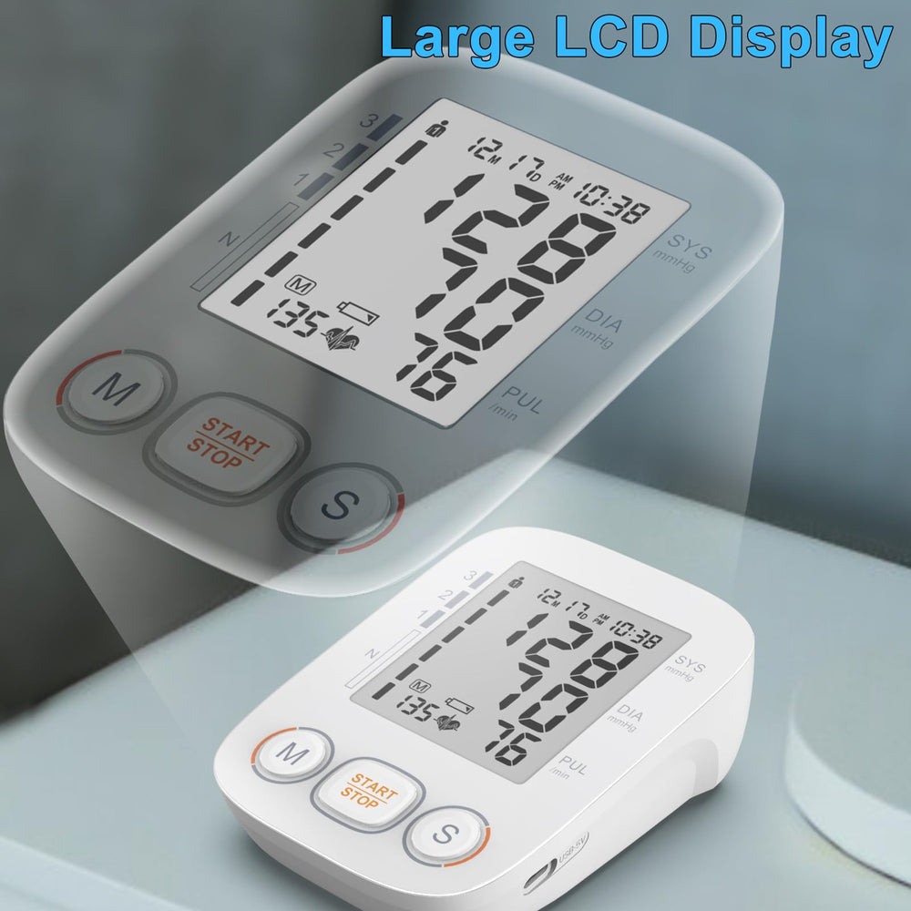 CHANI blood pressure monitor dual user mode stores readings for two people