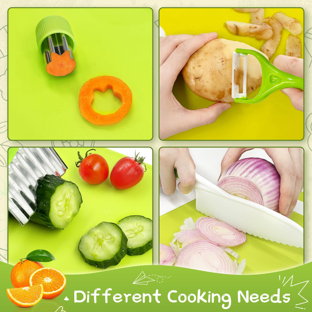 Chanking Kids Safe Knife Set peeler focus supports early prep skills