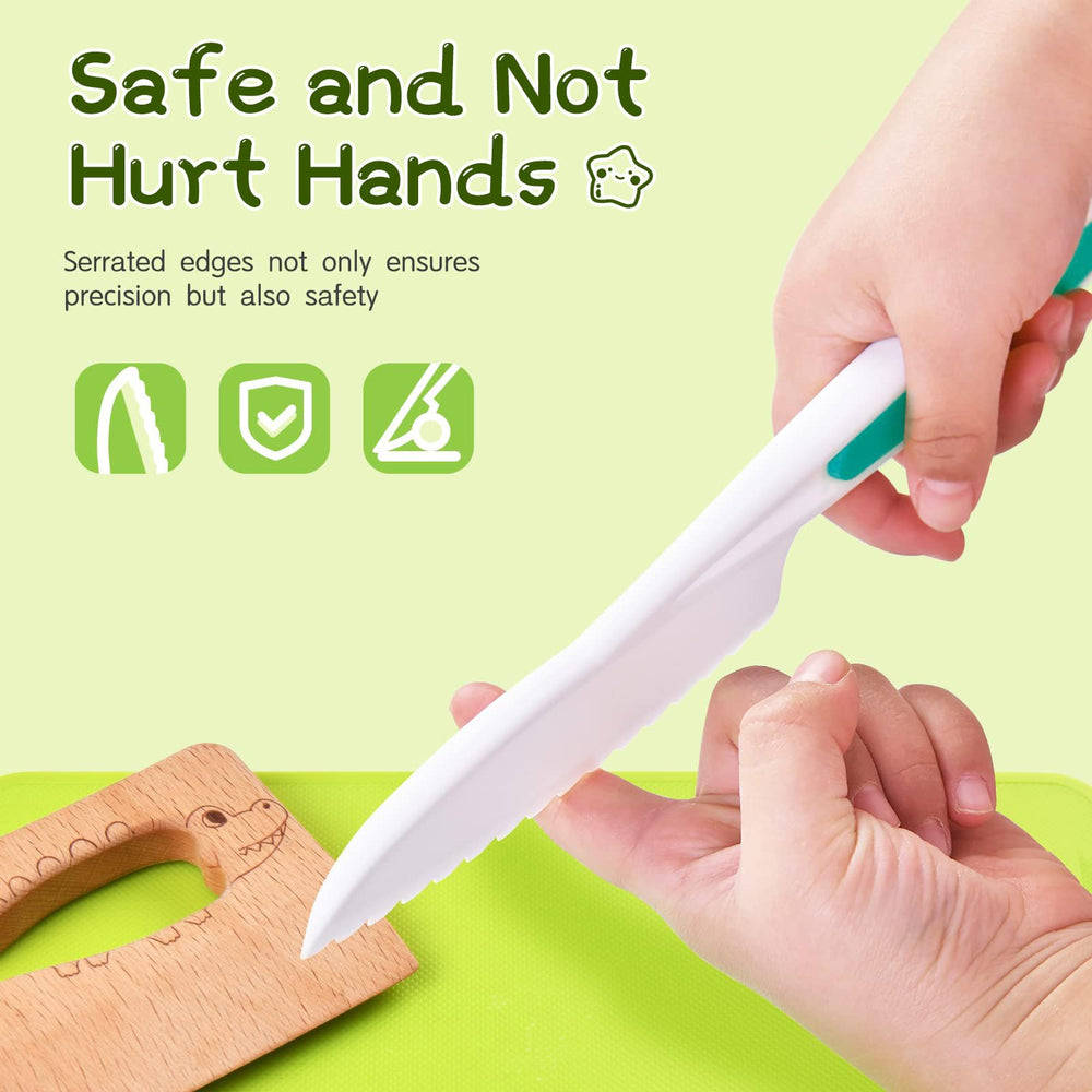 Chanking Kids Safe Knife Set serrated-knives focus reduces slips during practice