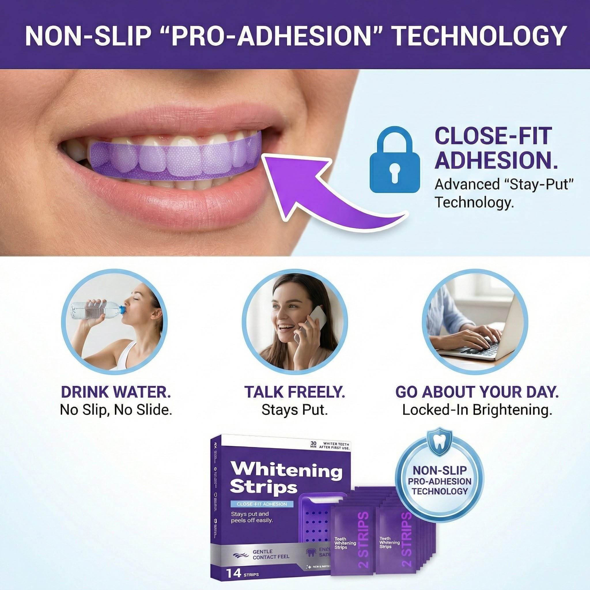 CHAOGKM purple strips designed for daily-use in busy routines.