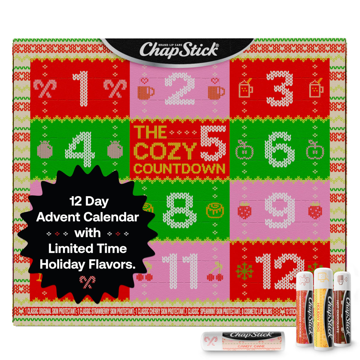 ChapStick Advent Calendar 2025 cozy packaging boosts holiday gifting appeal