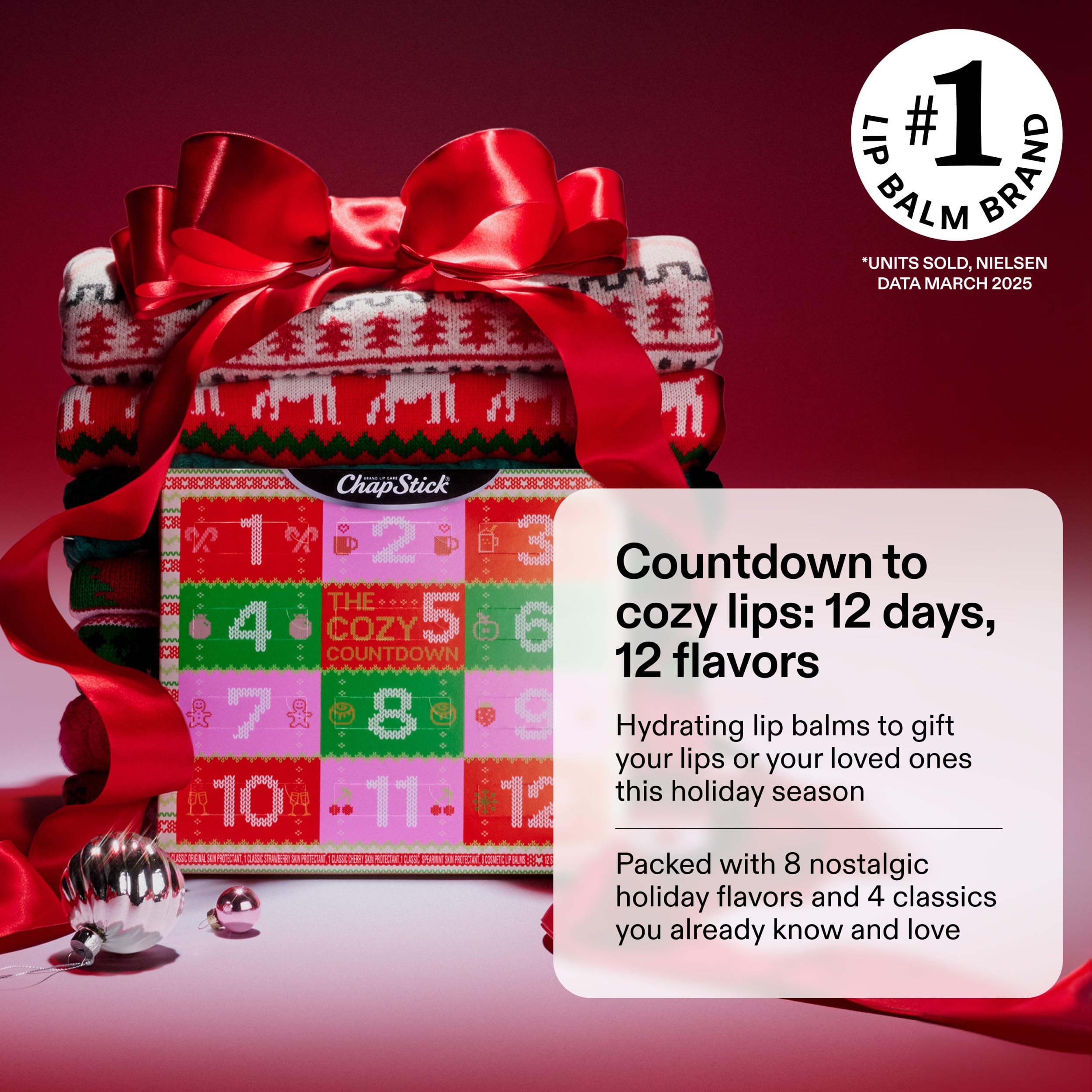 ChapStick Advent Calendar 2025 flavor lineup for daily lip care