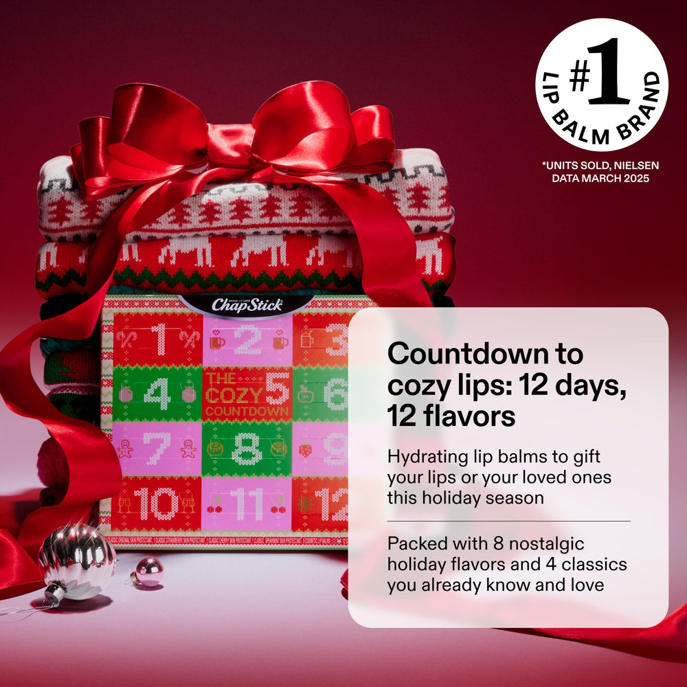 ChapStick Advent Calendar 2025 flavor lineup for daily lip care