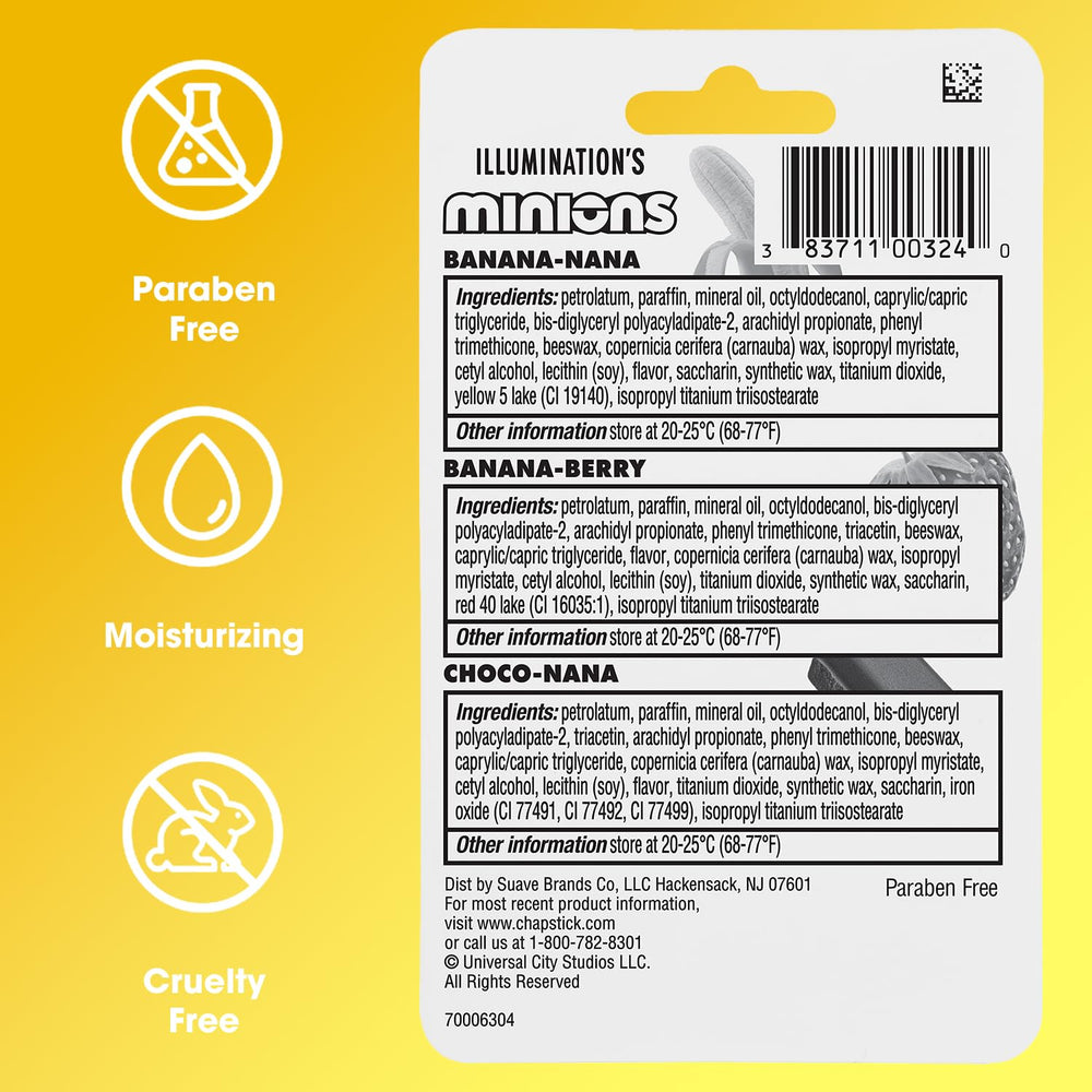 Ideal party favor for kids with Minions banana flavors included.