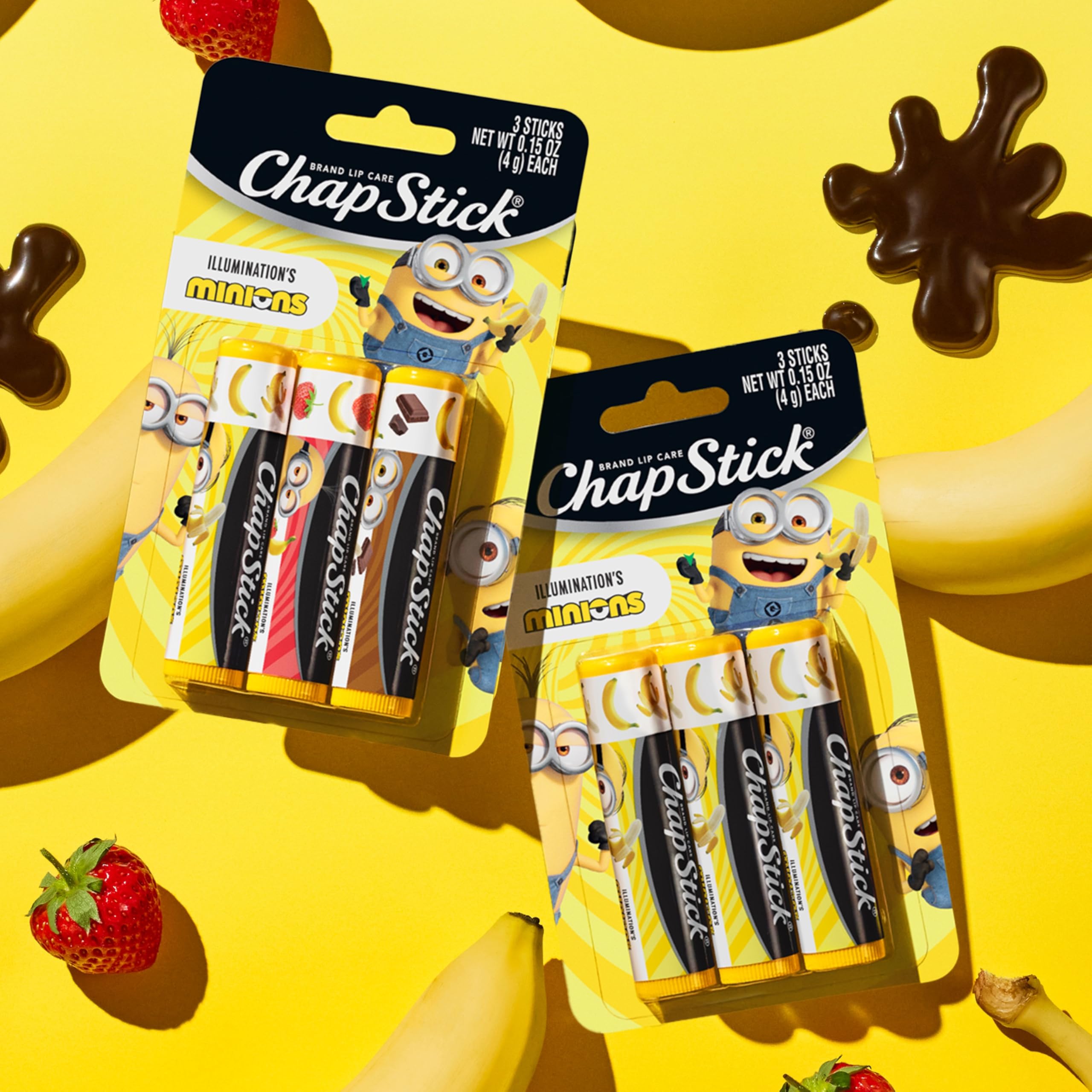 Portable 0.15-oz ChapStick sticks fit kids' daily routines.