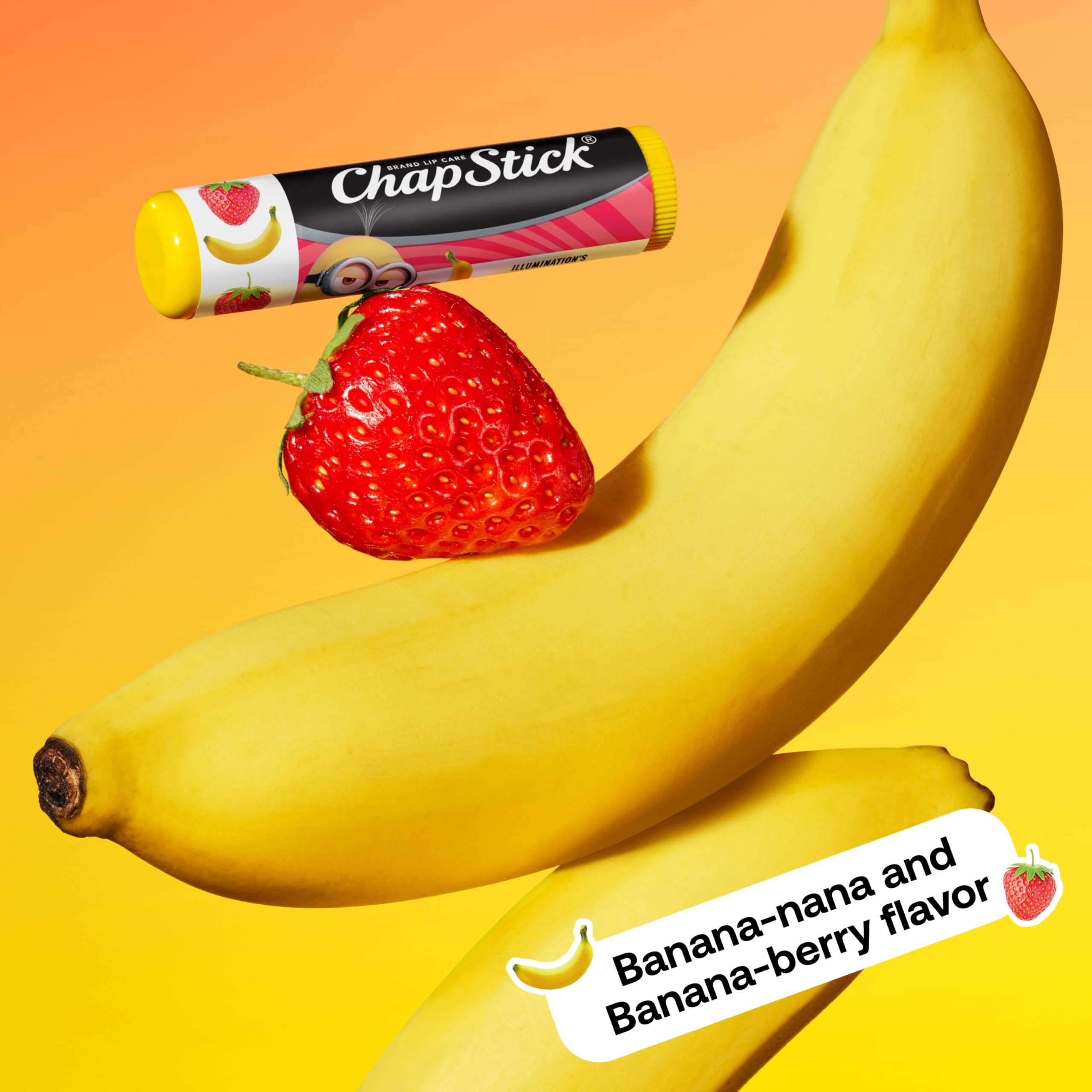 ChapStick Choco-nana flavor lip balm combines chocolate and banana for tasty hydration.