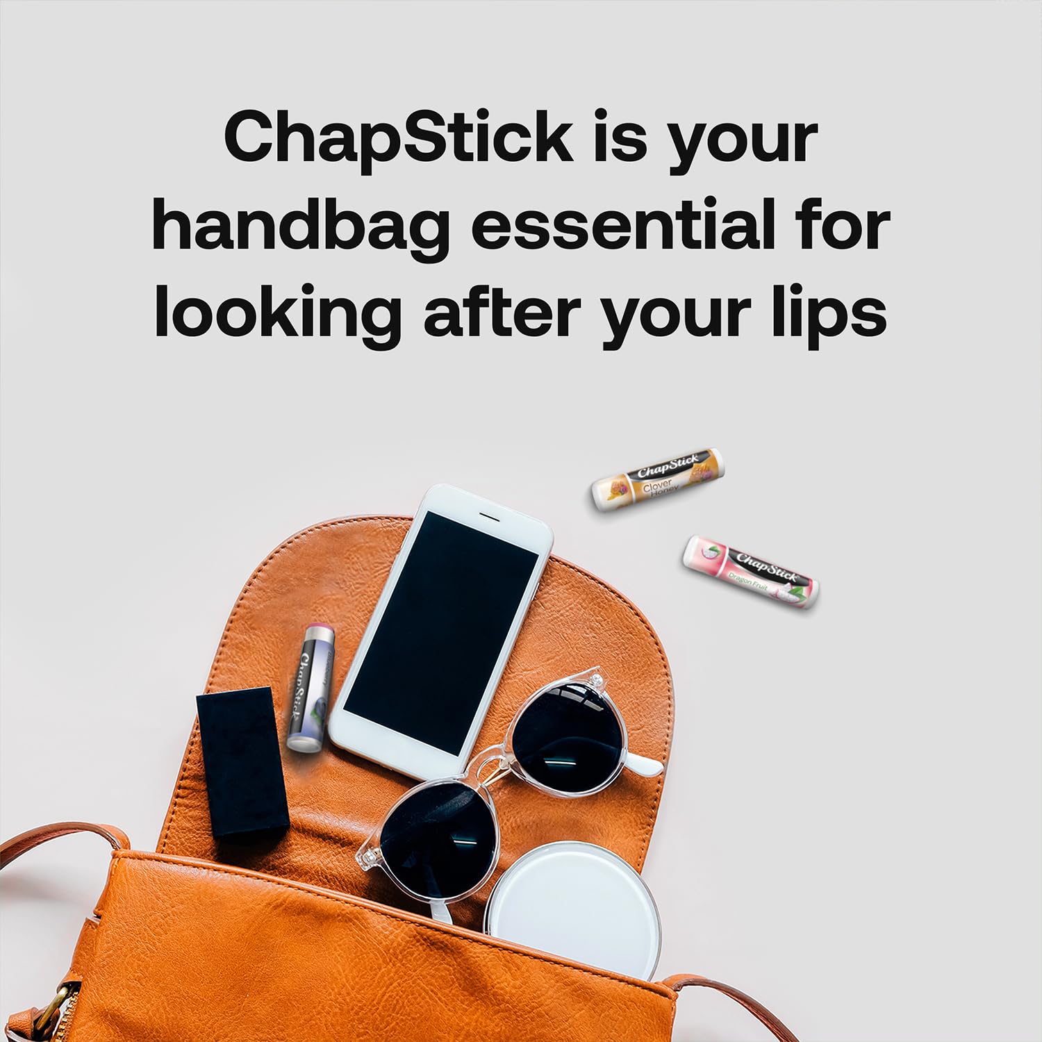 ChapStick lip balm application swatch demonstrates silky glide on dry lips