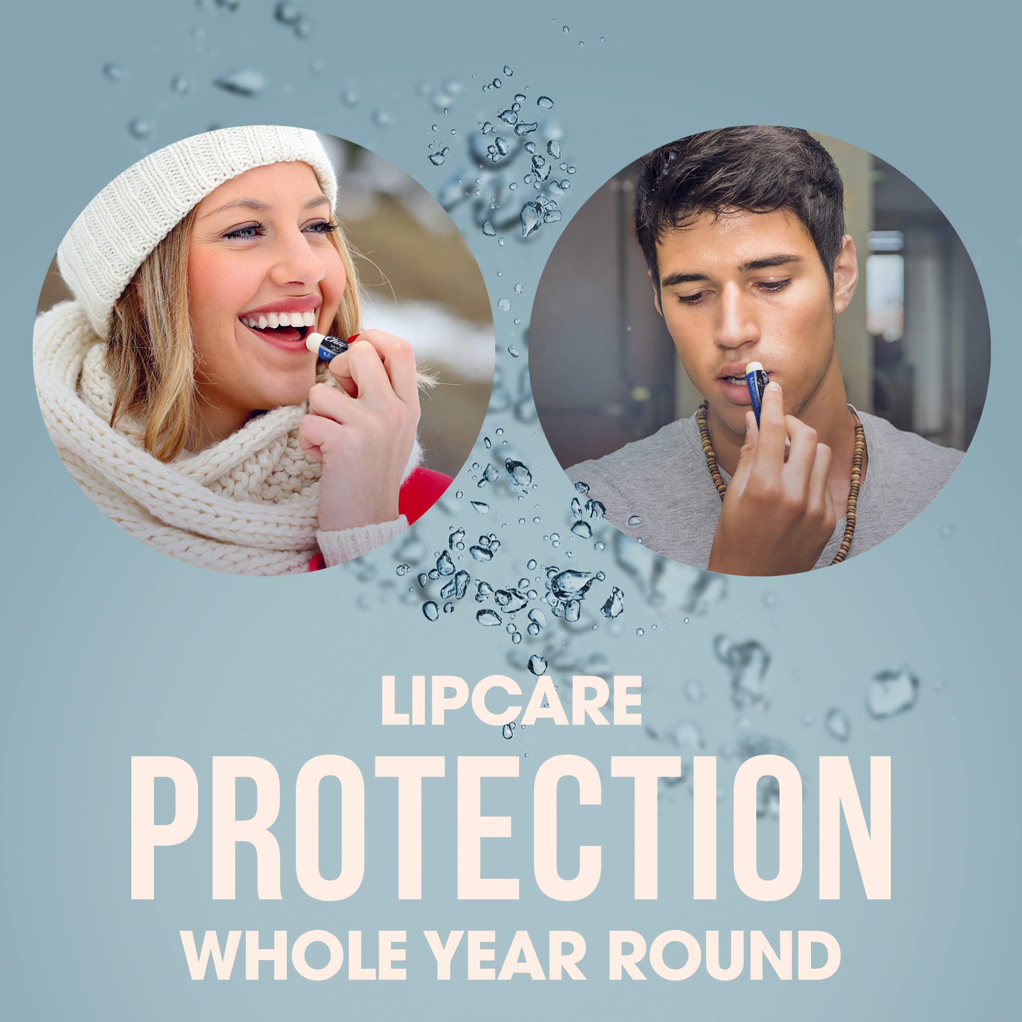 ChapStick Moisturizer 2-in-1 lipcare on a sunny beach scene for lip protection.
