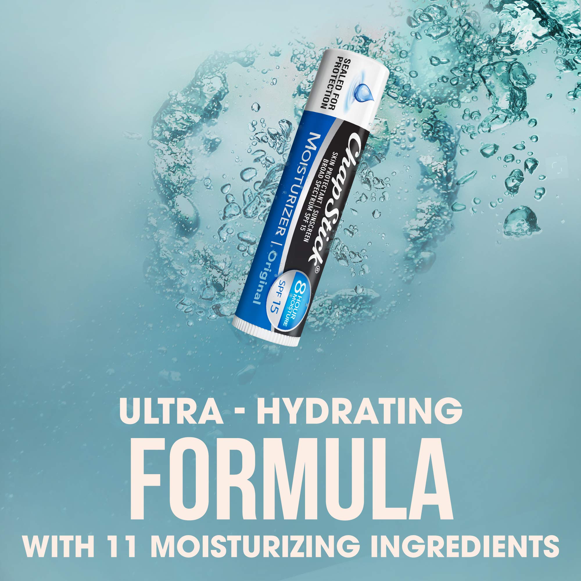 ChapStick Moisturizer 2-in-1 lipcare packaging highlighting aloe and vitamin E.