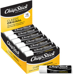 ChapStick Original bulk 12 tubes for everyday lip moisture on the go