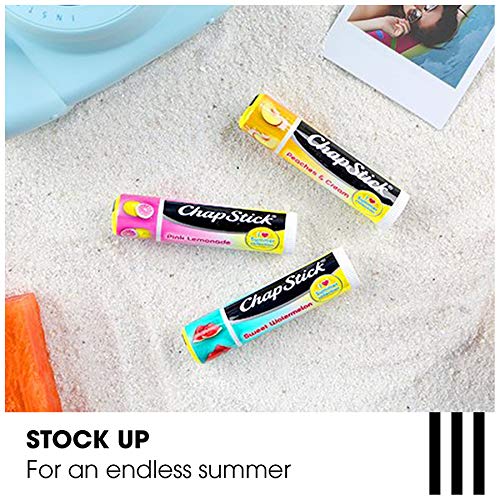 Pink Lemonade ChapStick balm tube for tangy daytime hydration.