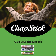 ChapStick Superfood Blueberry balm close-up reveals smooth texture for quick relief from dry lips