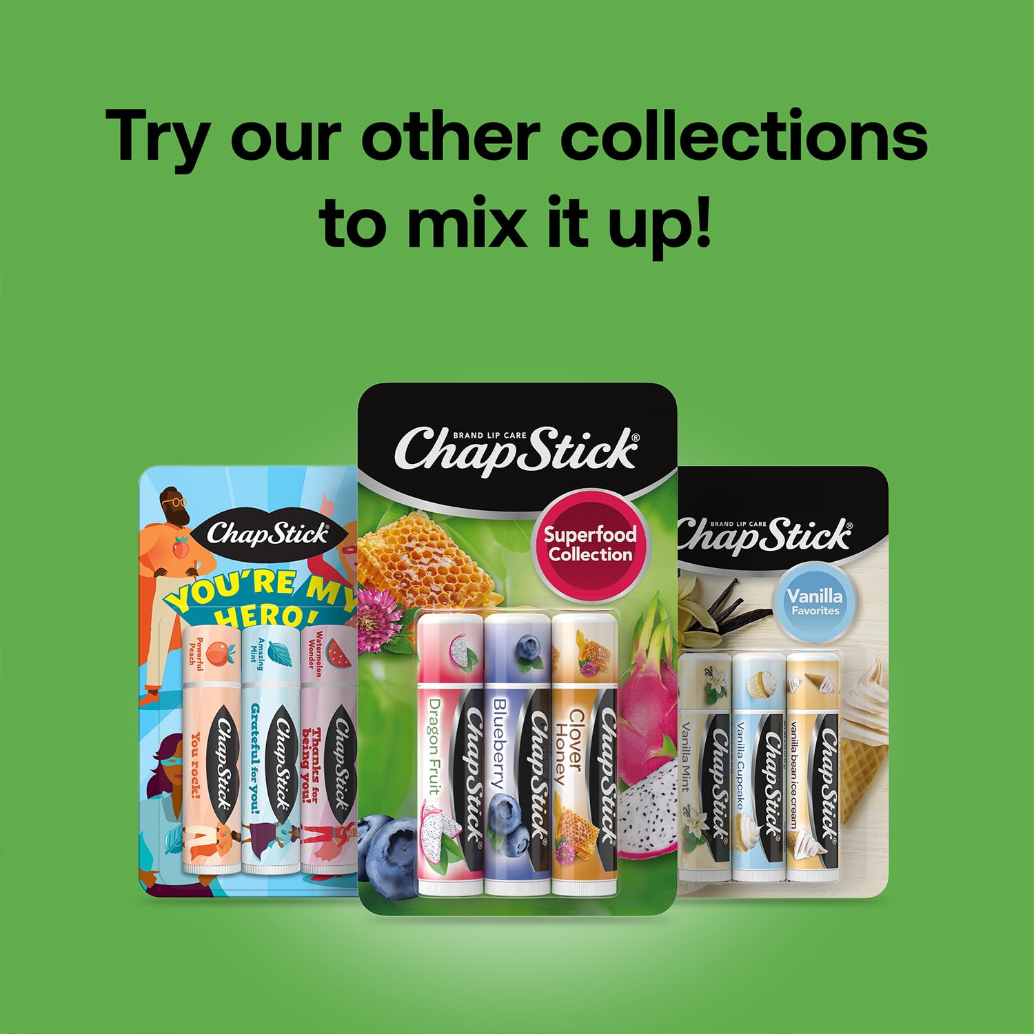 ChapStick travel-friendly tube front view highlights compact lip care for pockets