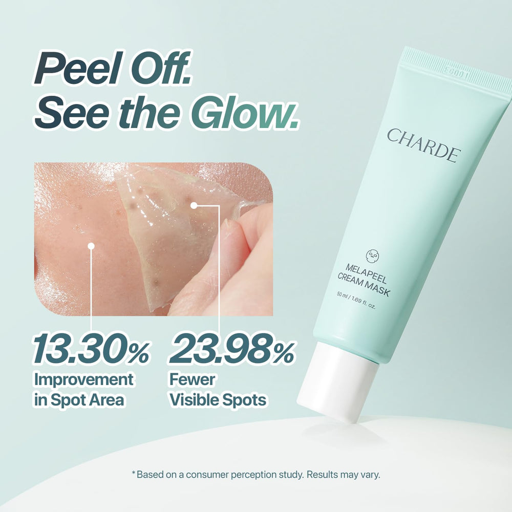 CHARDE cream-to-clear transformation forms a clear mask for easy removal.