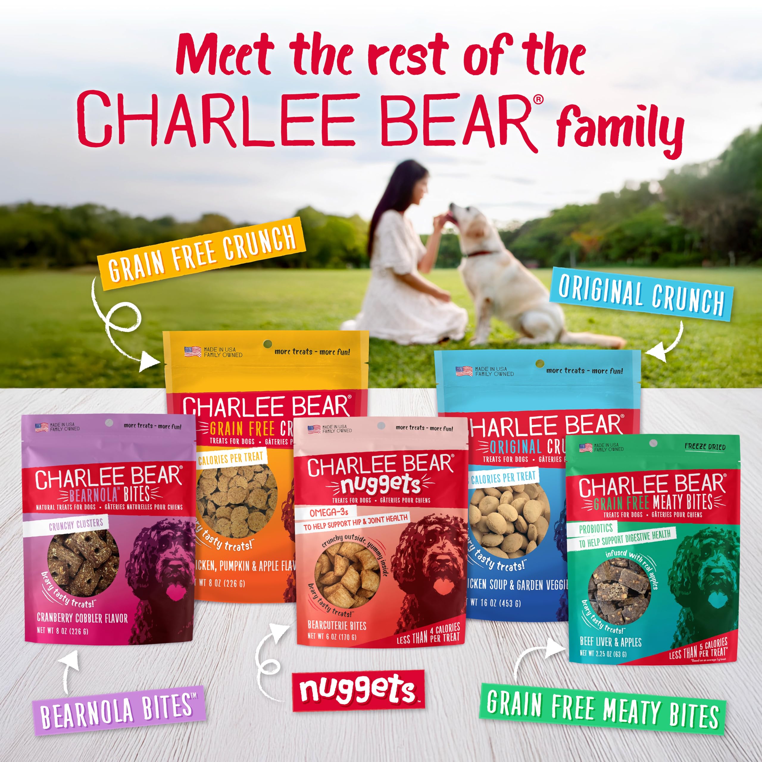 Charlee Bear boeuf-fromage, friandise adapte a toutes tailles de chiens.