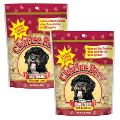 Charlee Bear Original Crunch training treats with beef liver flavor for low-calorie training rewards.