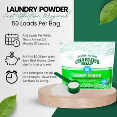 Charlie's Soap fragrance-free label signals scent-free care for sensitive skin.