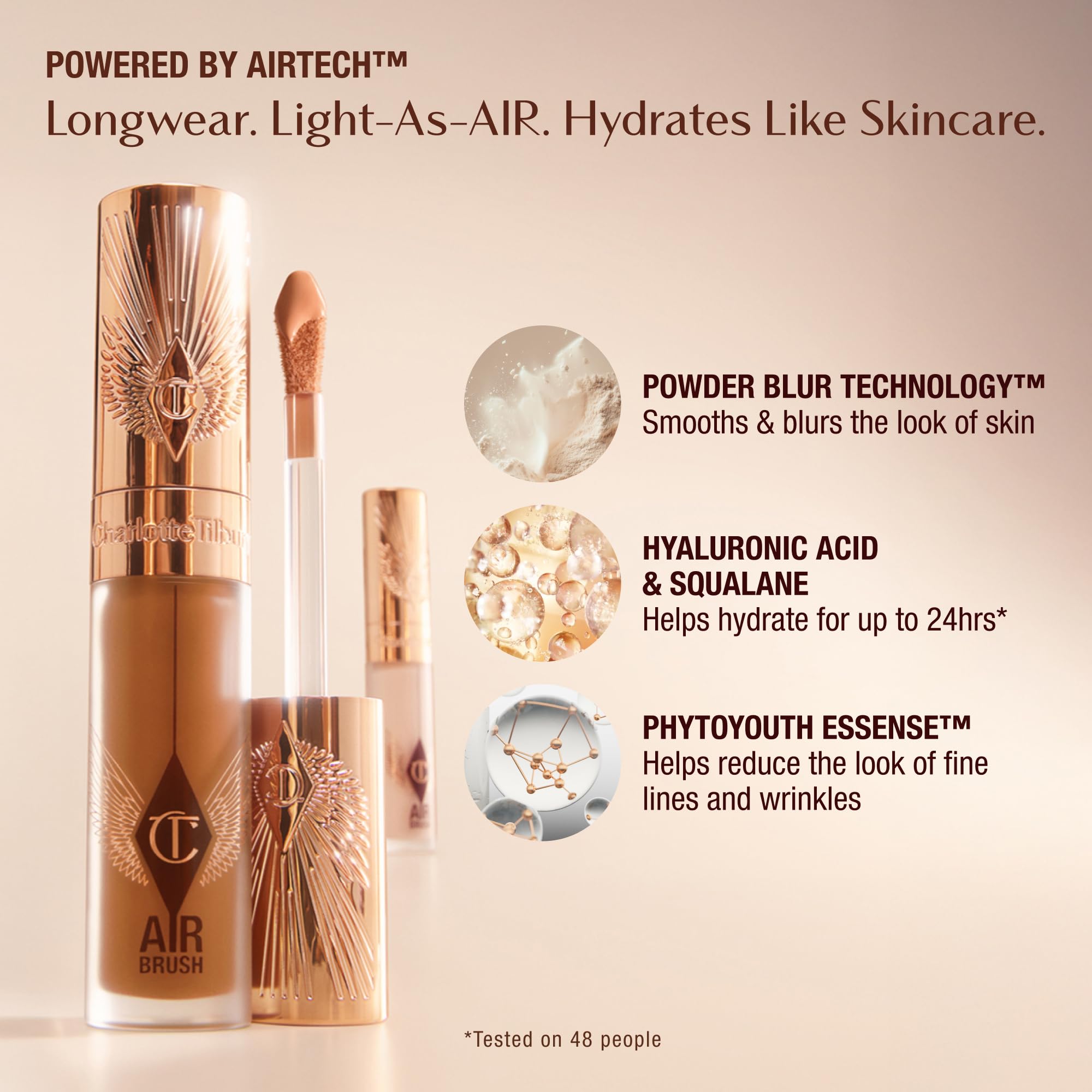 Charlotte Tilbury concealer enriched with Hyaluronic Acid for hydration