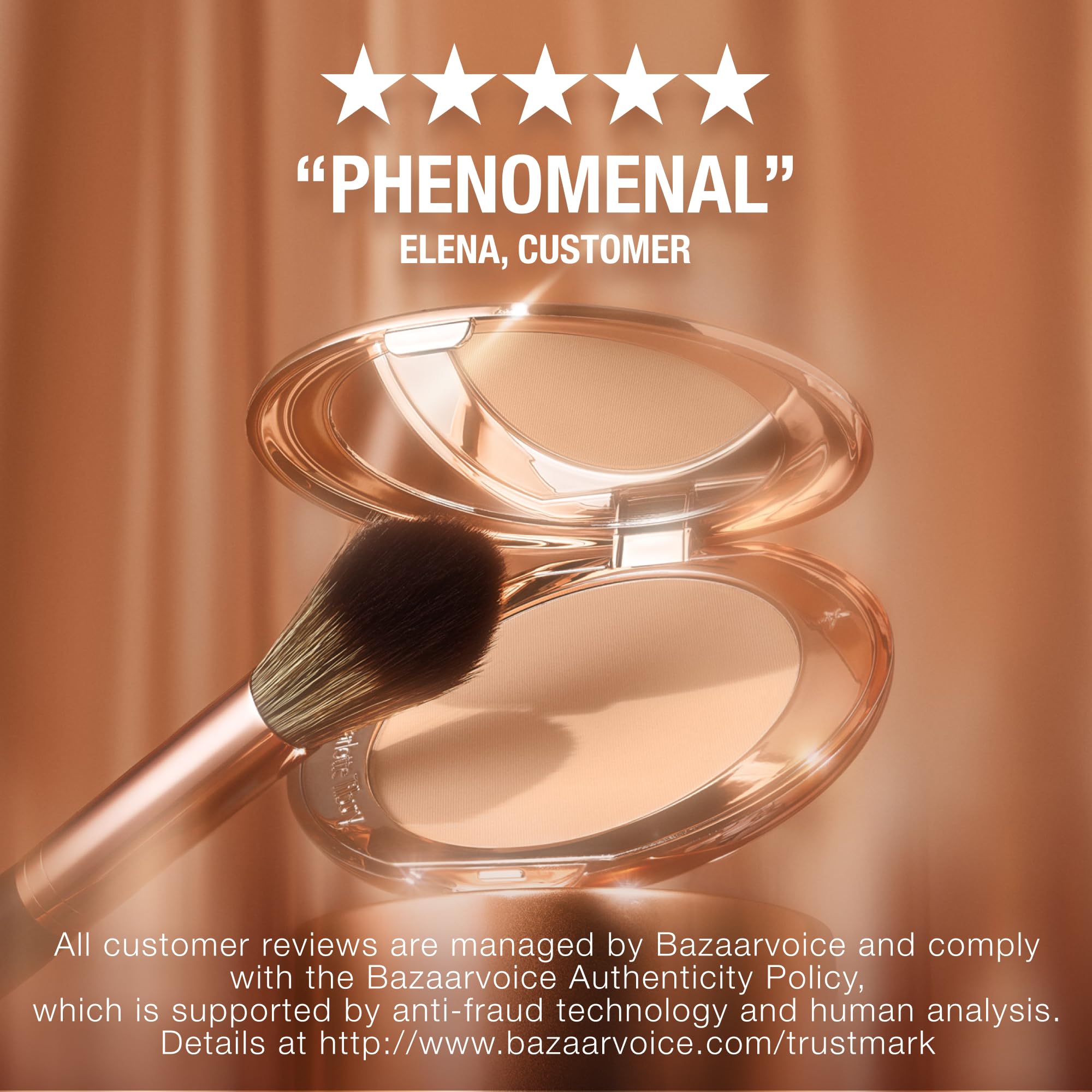 Charlotte Tilbury Airbrush Flawless Finish Powder is suitable for setting foundation and concealer.
