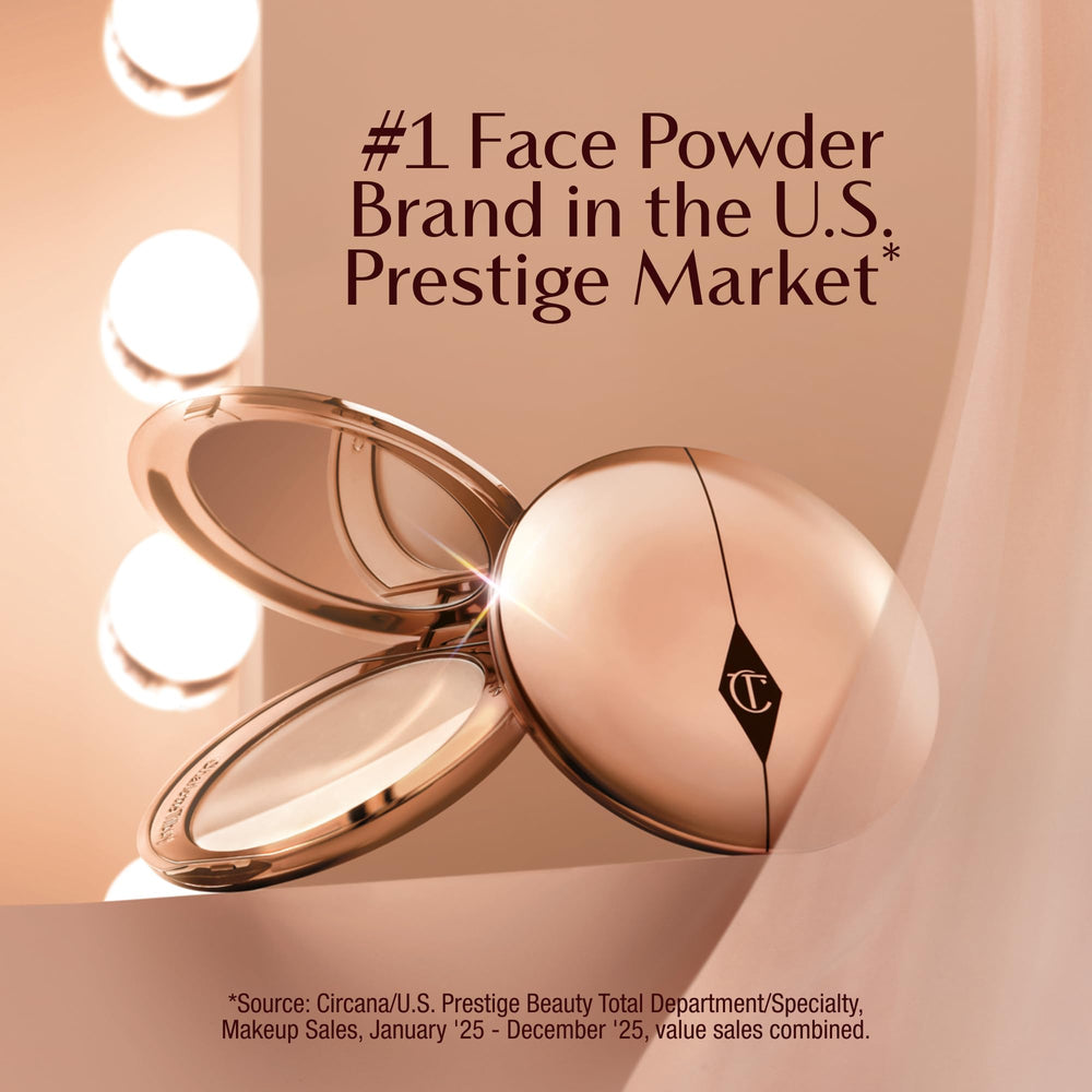 Charlotte Tilbury Airbrush Flawless Finish Powder provides a matte finish with lasting wear.
