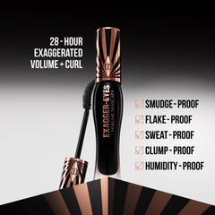 Charlotte Tilbury Exagger-Eyes root-to-tip volume demonstrated on lashes.