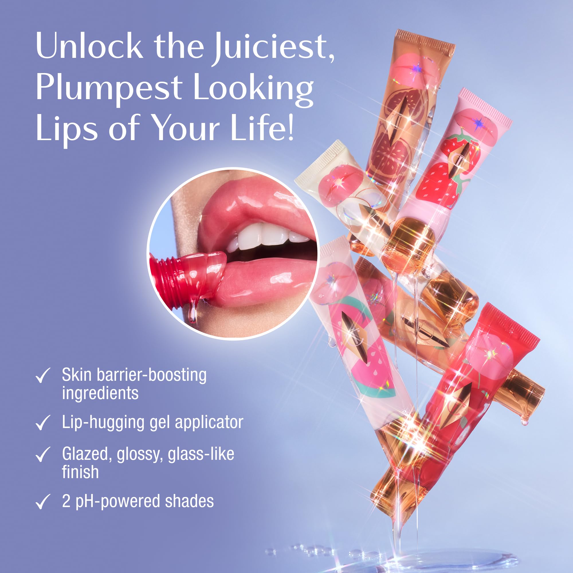 Charlotte Tilbury Healthy Glow Nectar Lip Oil applicator close-up highlights easy, one-swipe application